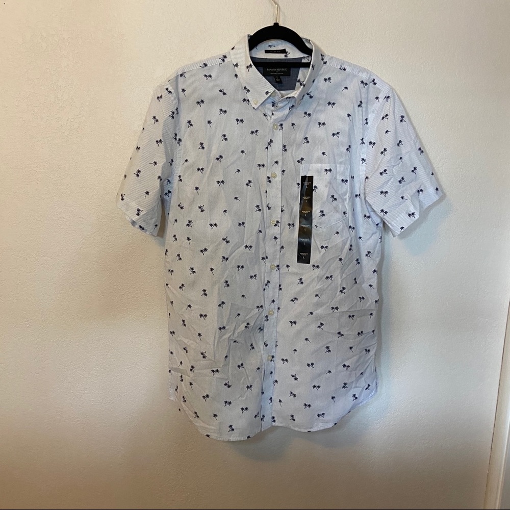 Banana Republic - Palm Tree Button Down LT
